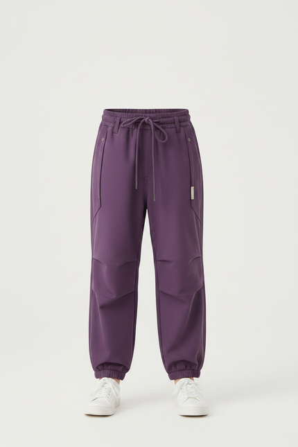 Pantalon Parachute Violet Ample Cordon Décontracté Fille - Polyester - vue 3