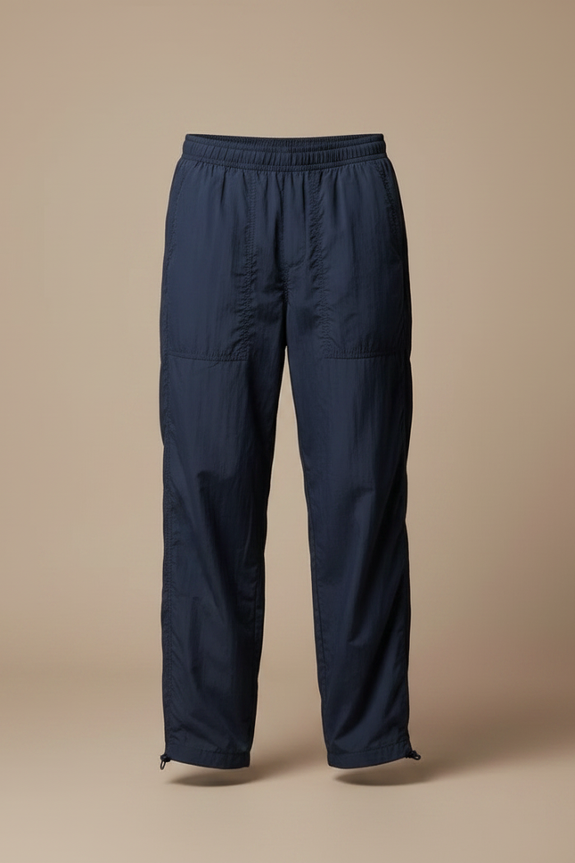Pantalon Parachute Bleu Marine - Polyester - vue 3
