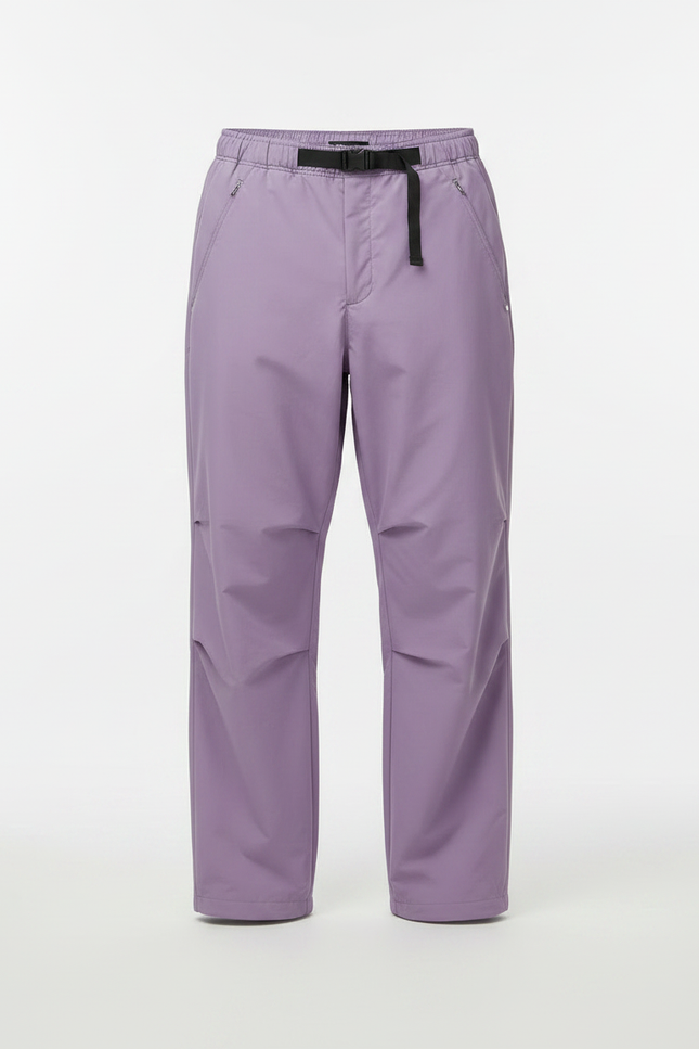 Pantalon Parachute Lilas Ample Coupe Droite Léger - Violet Polyester - vue 3