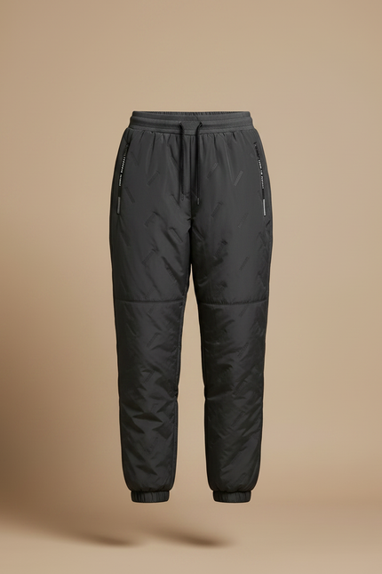 Pantalon Parachute Matelassé Noir Femme Hiver - Polyester - vue 3