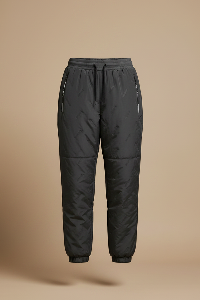 Pantalon Parachute Matelassé Noir Femme Hiver - Polyester - vue 3