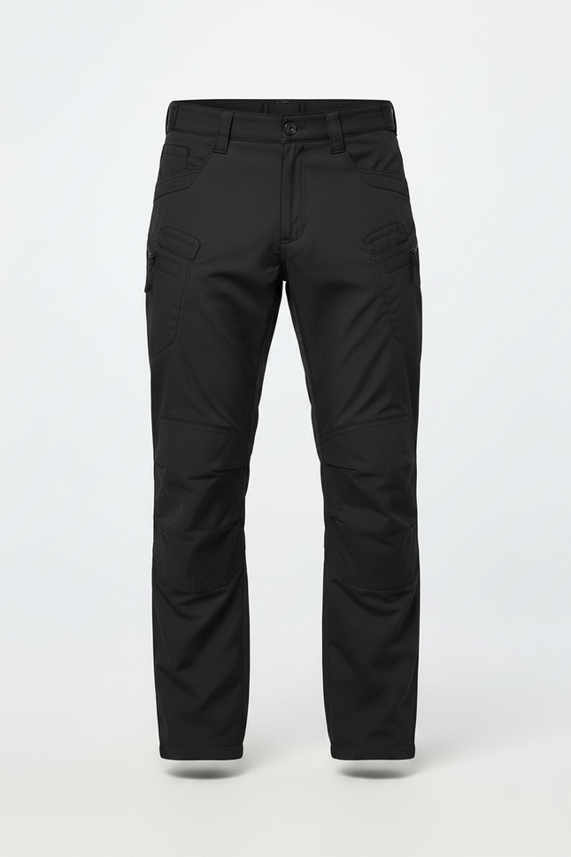 Pantalon Parachute Noir Cargo Technique Homme Droit - Polyester - vue 3