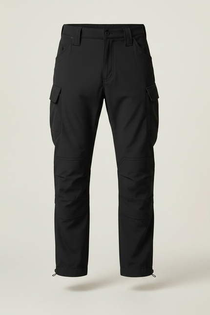 Pantalon Parachute Noir Cargo Tactique Résistant Homme - Polyester - vue 3