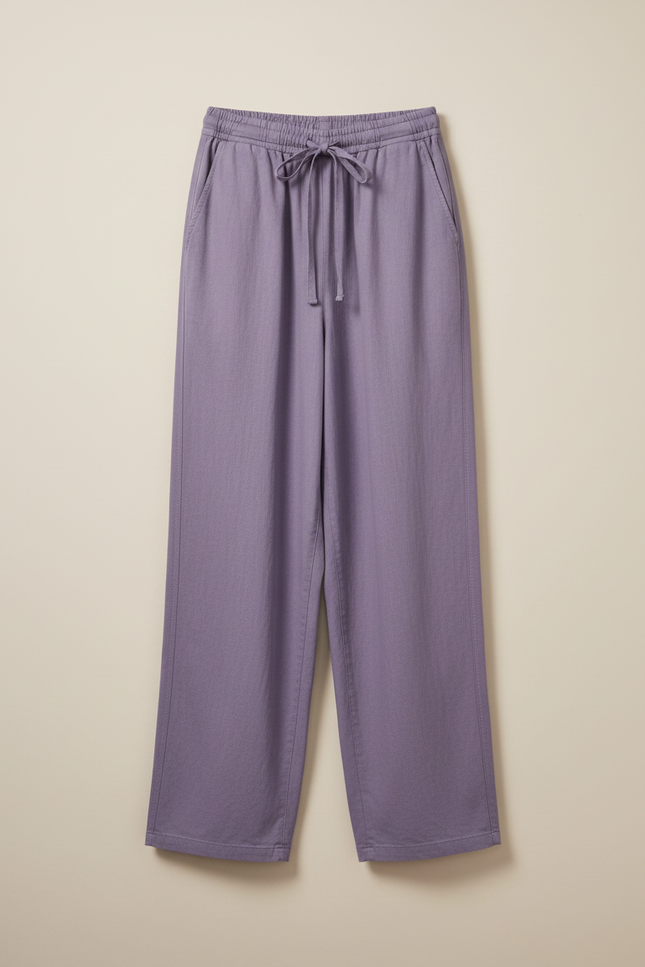 Pantalon Parachute Ample Uni Décontracté Enfant Coton - Kaki - vue 3