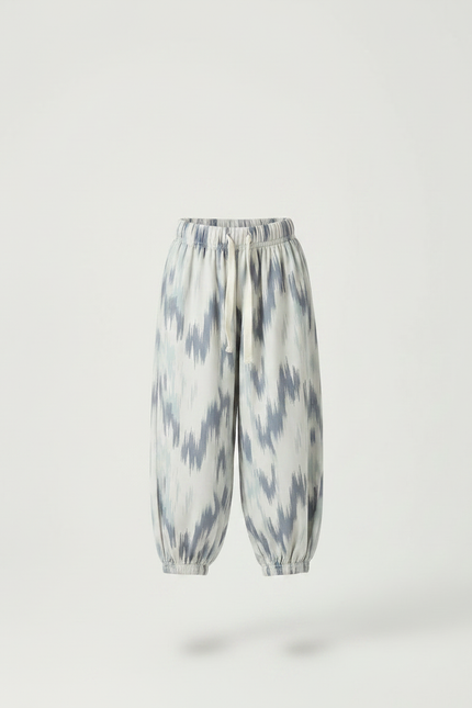 Pantalon Parachute Imprimé Ikat Fluide Enfant Léger - Viscose - vue 3
