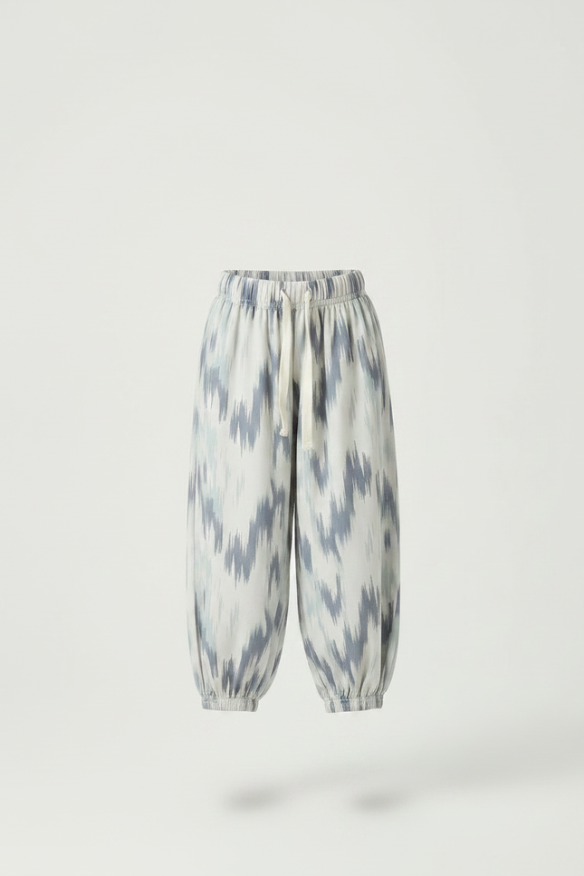 Pantalon Parachute Imprimé Ikat Fluide Enfant Léger - Viscose - vue 3