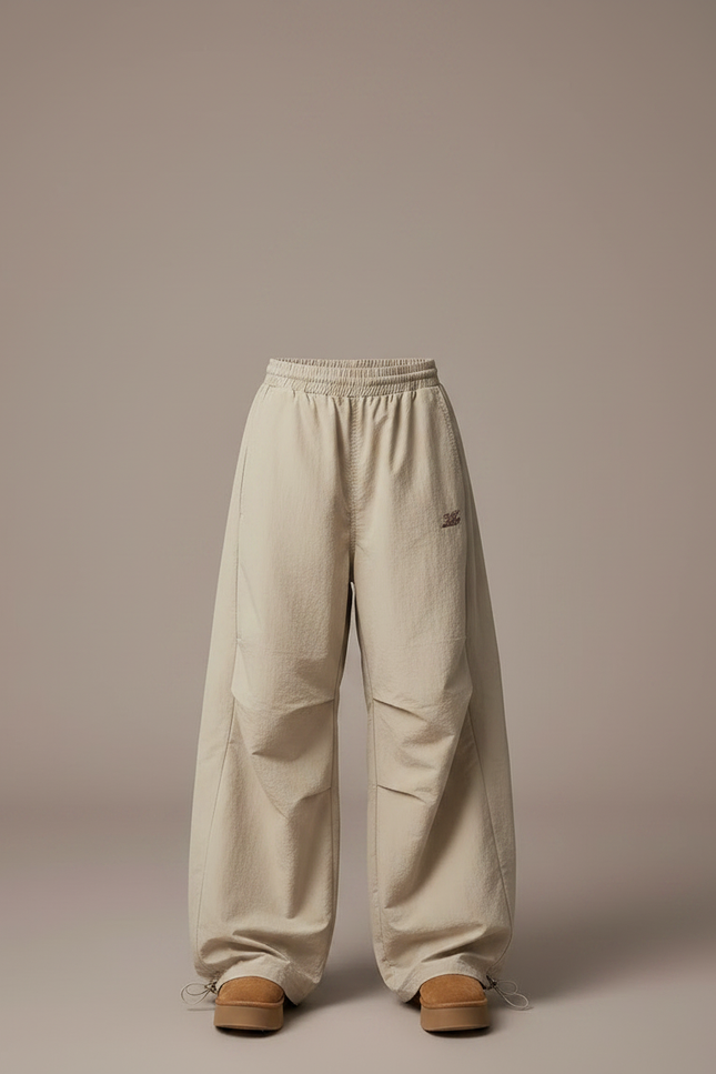 Pantalon Parachute Beige Ample Décontracté Enfant - Polyester - vue 3