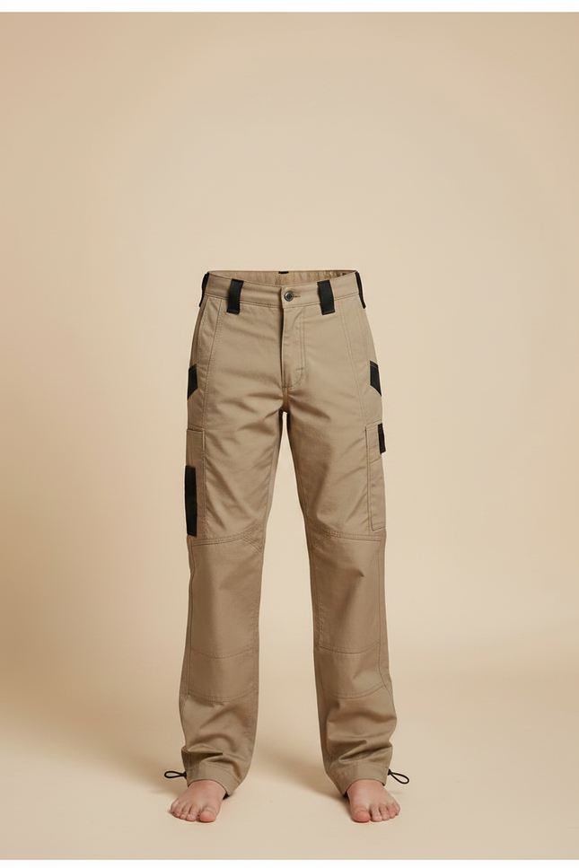Pantalon Parachute Kaki Cargo Enfant Décontracté Coton - Toile - vue 3