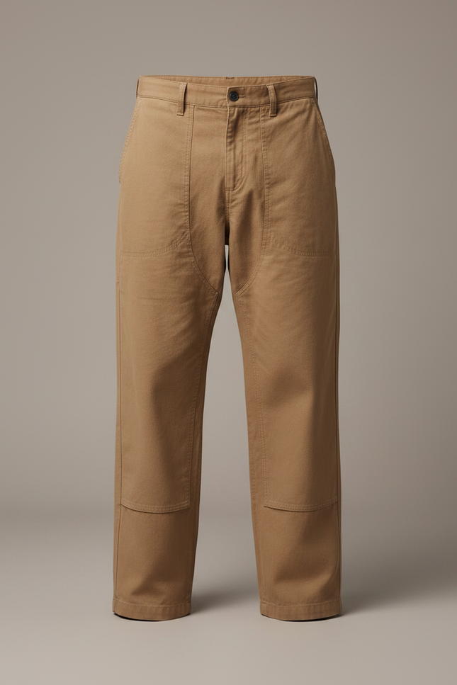 Pantalon Parachute Kaki Ample Toile Homme Décontracté - vue 3