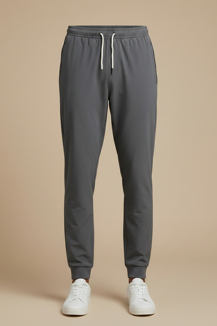 Pantalon Parachute Gris Jogger Décontracté Homme Cordon - Polyester - vue 3