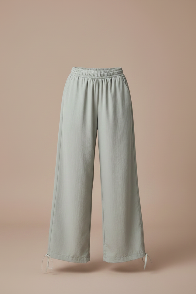 Pantalon Parachute Vert Ample Fluide Fille - Viscose - vue 3