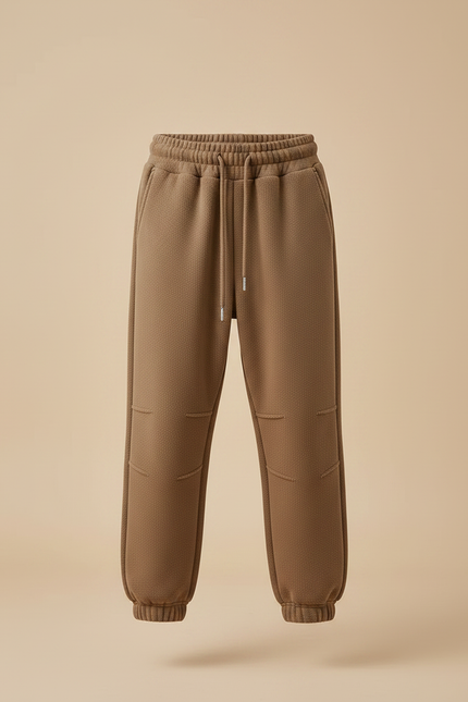 Pantalon Parachute Marron Molleton Ample Enfant Confortable - vue 3