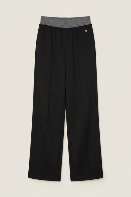 Pantalon Parachute Noir Ample Décontracté Coton Fille - Molleton - vue 3