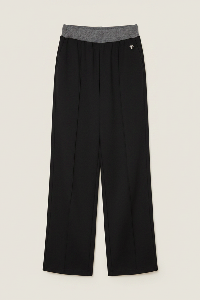 Pantalon Parachute Noir Ample Décontracté Coton Fille - Molleton - vue 3