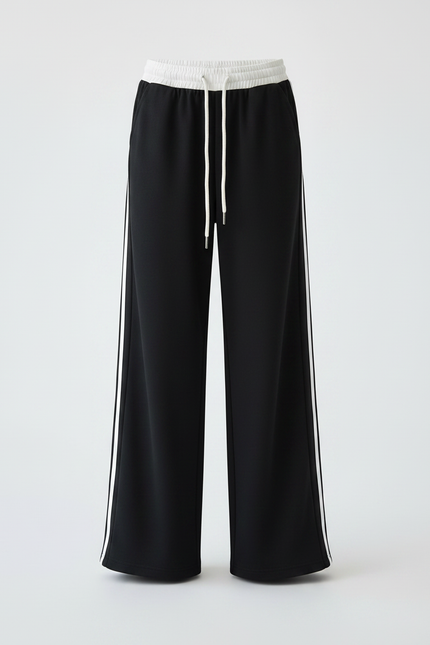 Pantalon Parachute Fille Noir Baggy - Polyester - vue 3