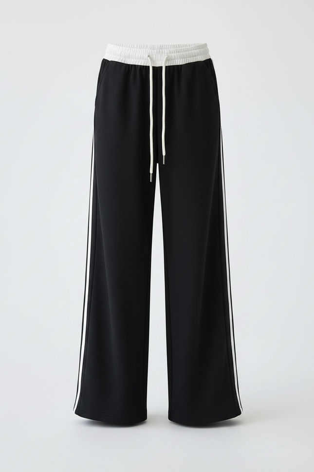 Pantalon Parachute Fille Noir Baggy - Polyester - vue 3