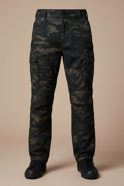 Pantalon Parachute Camouflage Cargo Enfant Décontracté Coton - Multicolore - vue 3