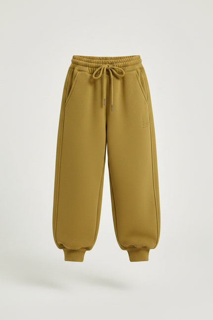 Pantalon Parachute Kaki Ample Molletonné Doux Fille - vue 3