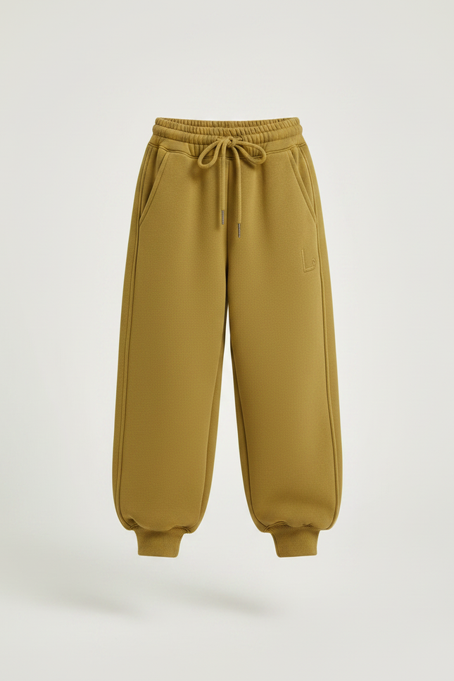 Pantalon Parachute Kaki Ample Molletonné Doux Fille - vue 3