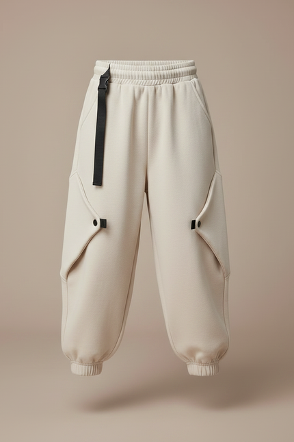 Pantalon Parachute Beige Ample Garçon Décontracté - Molleton - vue 3