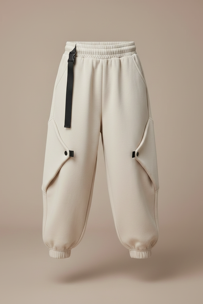 Pantalon Parachute Beige Ample Garçon Décontracté - Molleton - vue 3