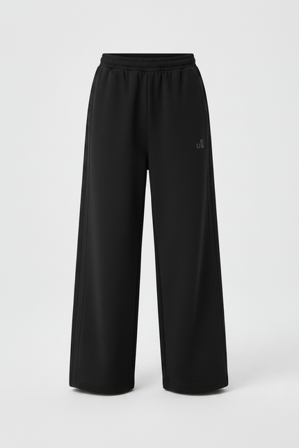 Pantalon Parachute Noir Ample Décontracté Enfant Coton - Molleton - vue 3