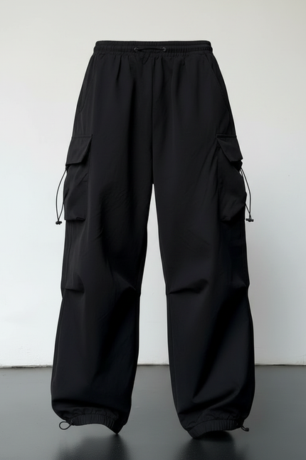 Pantalon Parachute Noir Homme - Polyester - vue 3