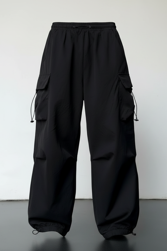 Pantalon Parachute Noir Homme - Polyester - vue 3