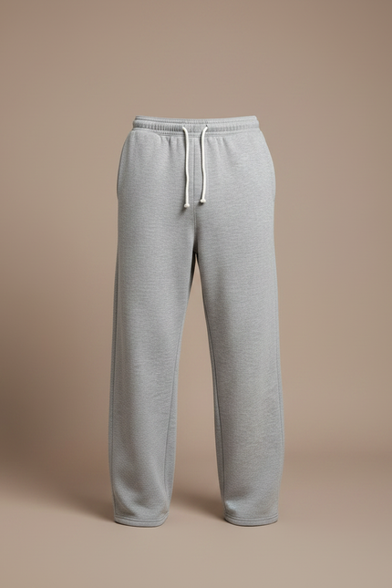Pantalon Parachute Gris Ample Confort Cordon Décontracté - Molleton - vue 3