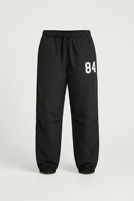 Pantalon Parachute Noir Ample Numéro 84 Garçon - Polyester - vue 3