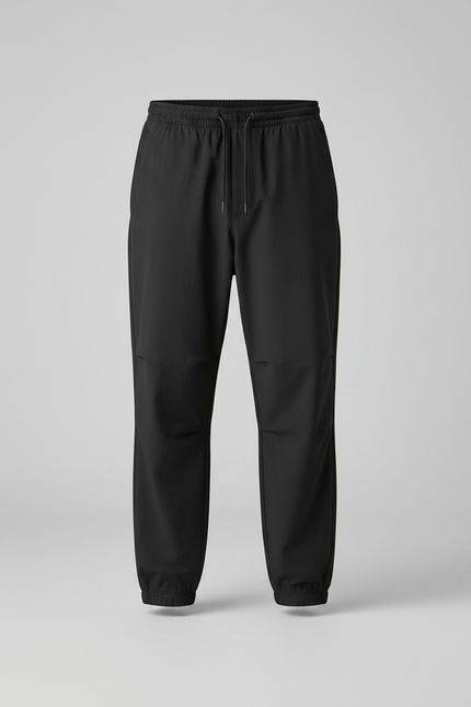 Pantalon Parachute Noir Ample Sport Décontracté Homme - Polyester - vue 3