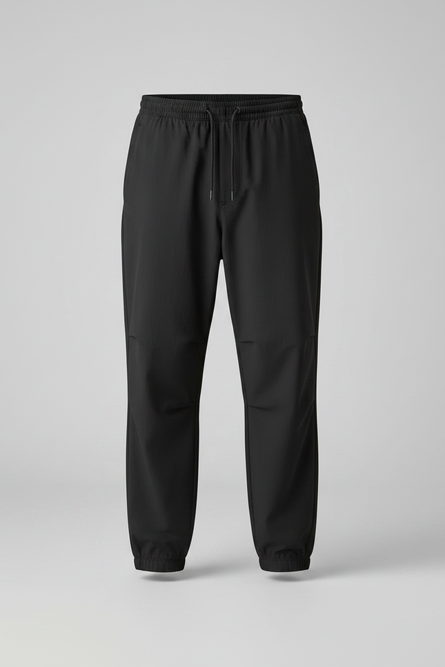 Pantalon Parachute Noir Ample Sport Décontracté Homme - Polyester - vue 3