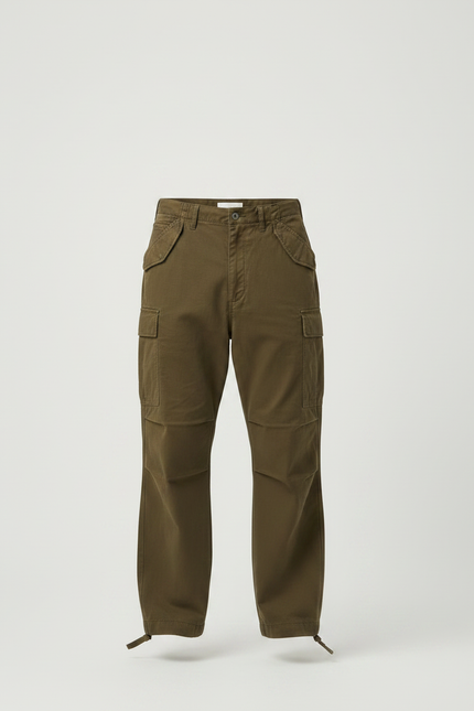 Pantalon Parachute Kaki Cargo Ample Coton Homme - vue 3