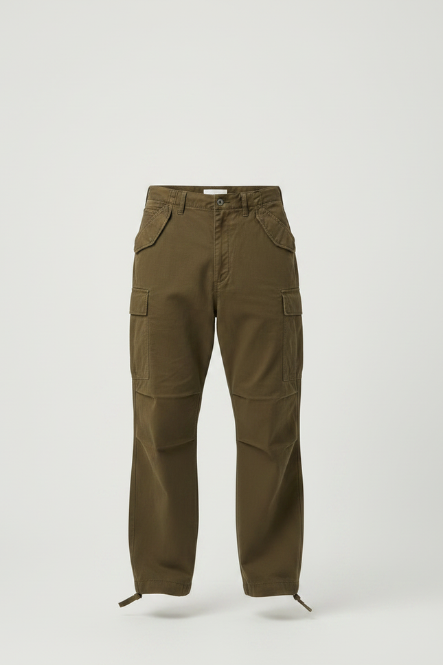 Pantalon Parachute Kaki Cargo Ample Coton Homme - vue 3