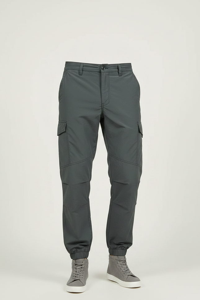 Pantalon Parachute Kaki Cargo Léger Décontracté Homme - Polyester - vue 3