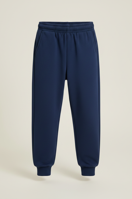 Pantalon Parachute Bleu Marine Ample Molletonné Garçon - vue 3