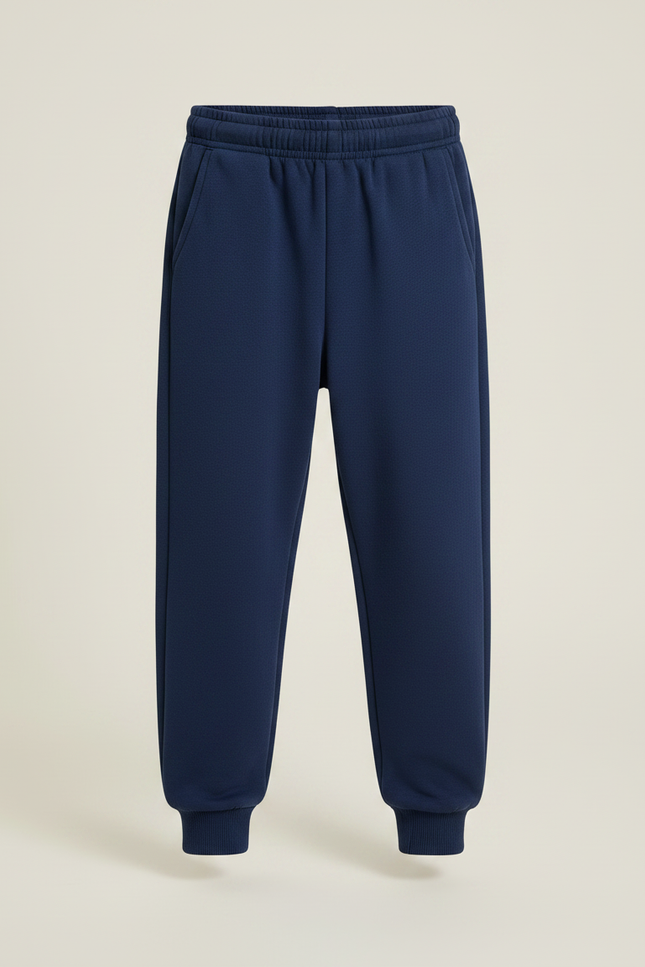 Pantalon Parachute Bleu Marine Ample Molletonné Garçon - vue 3