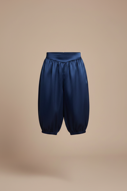 Pantalon Parachute Bleu Satiné Bouffant Enfant Élégant - Marine - vue 3