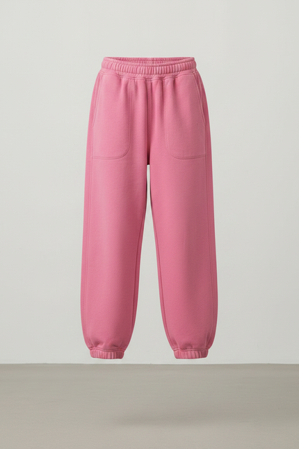 Pantalon Parachute Rose Ample Molleton Enfant Fille - vue 3
