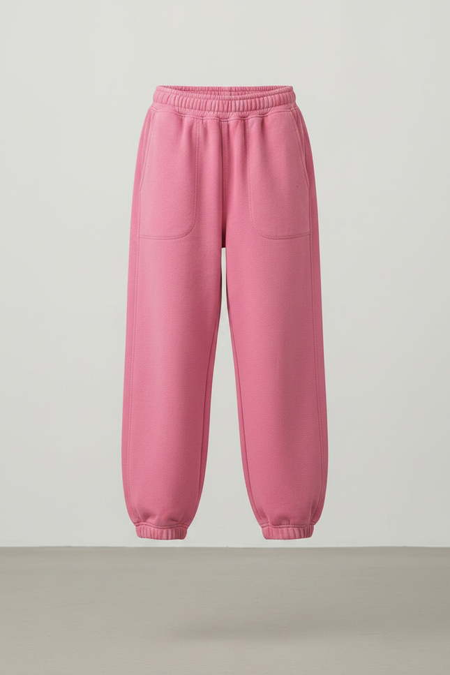 Pantalon Parachute Rose Ample Molleton Enfant Fille - vue 3