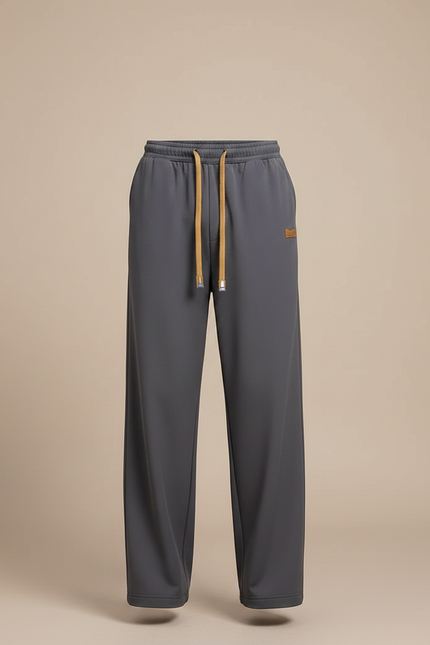 Pantalon Parachute Gris Large Cordon Décontracté Homme - Polyester - vue 3