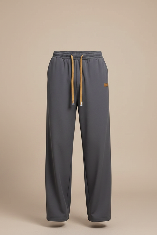 Pantalon Parachute Gris Large Cordon Décontracté Homme - Polyester - vue 3